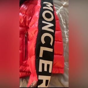 Red Moncler coat. Boys size 5T